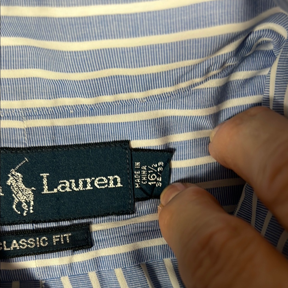 Polo Ralph Lauren Blue Striped Men's Shirt - Picture 2 of 6
